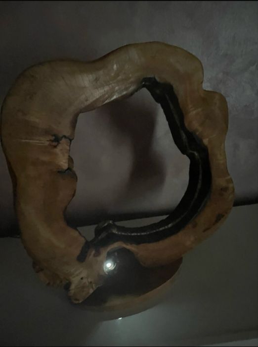 lampa din lemn masiv 49x51 cu led handmade