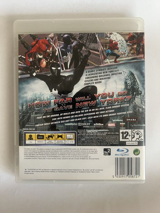 Spiderman Web of Shadows PS3