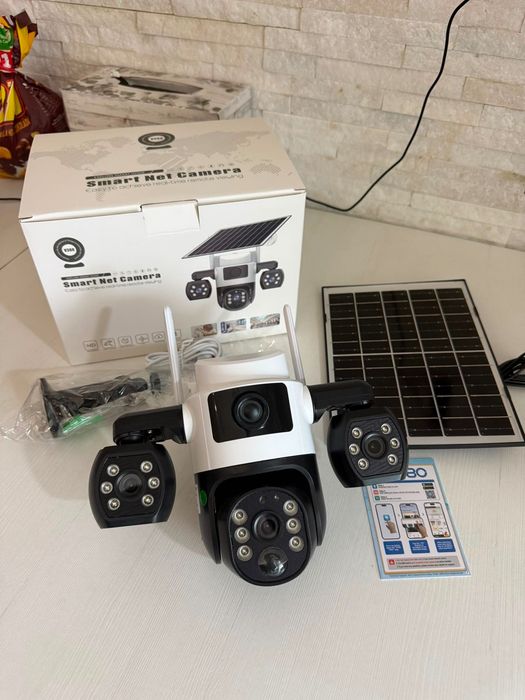 Camera video supraveghere 4G cu SIM si transmitere cu panou solar noua