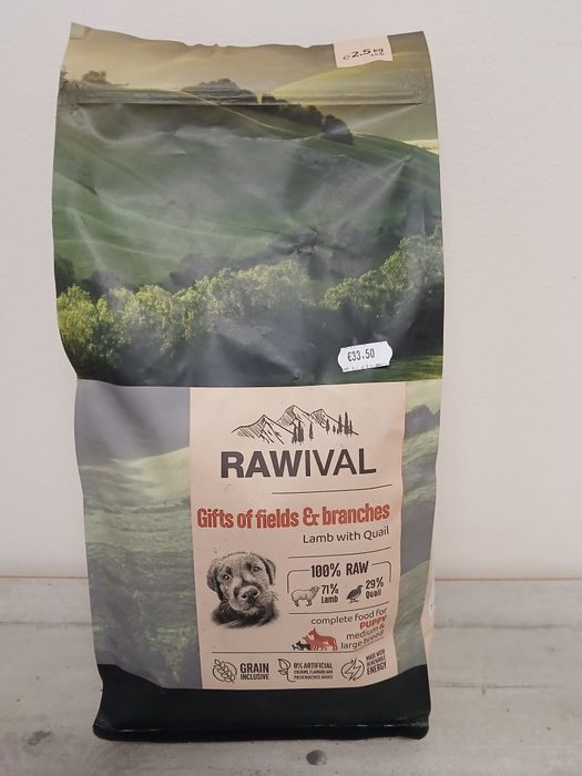 Rawival храна за кучета от средни и големи породи различни видове 2.500 кг.