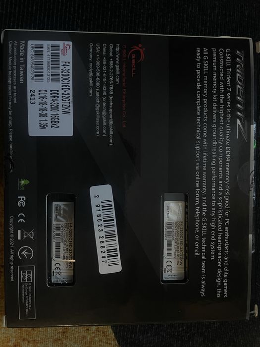 G.Skill tridenZ 32g ddr4 3200 cl16