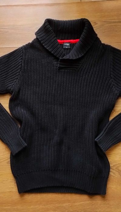 Страхотен пуловер Maddison, 100% памук, черен, размер S-М, като нов