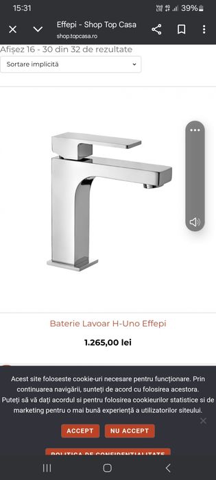 Baterie lavoar si vana noua , effepi