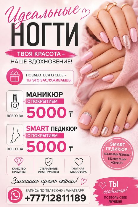 Маникюр, педикюр, наращивание