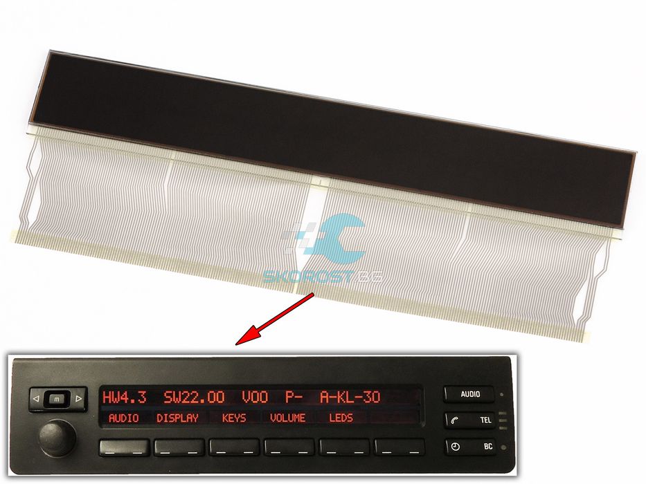 LCD Дисплей с Лентов Кабел за БМВ BMW E53 E38 E39
