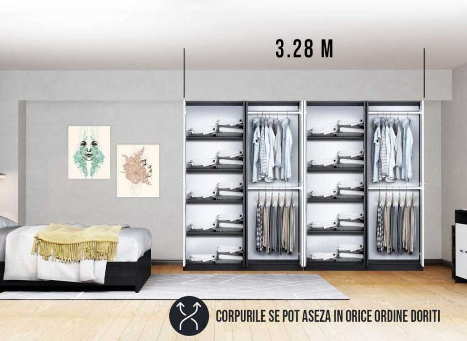 Dressing 3.28m / Dulap Dormitor Mario