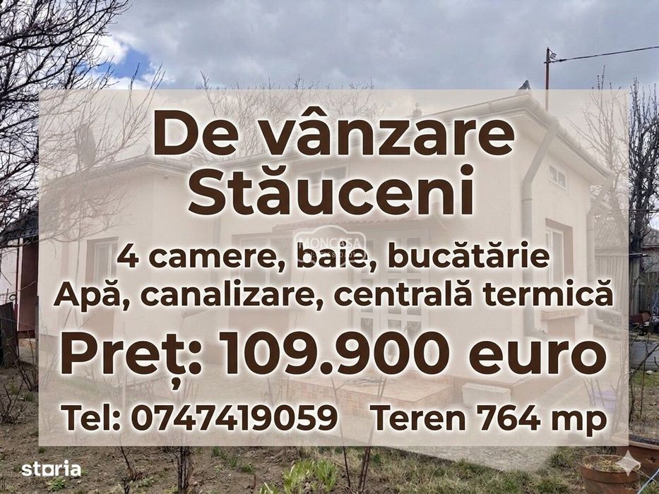Casa si teren in Stauceni la strada principala