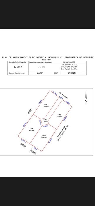 Teren de Vânzare în Afumați, – 1343 mp | Utilități | Drum Asfaltat