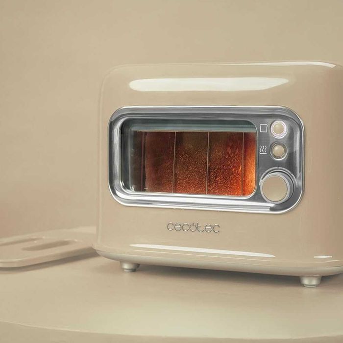Тостер Cecotec RetroVision Beige 08042 | 700W | Стъклен прозорец