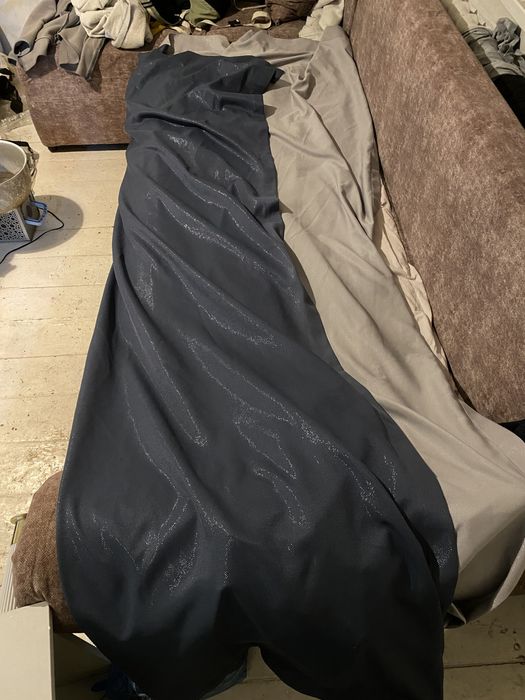 Шторы комплект серо синие 2.5-2.6м