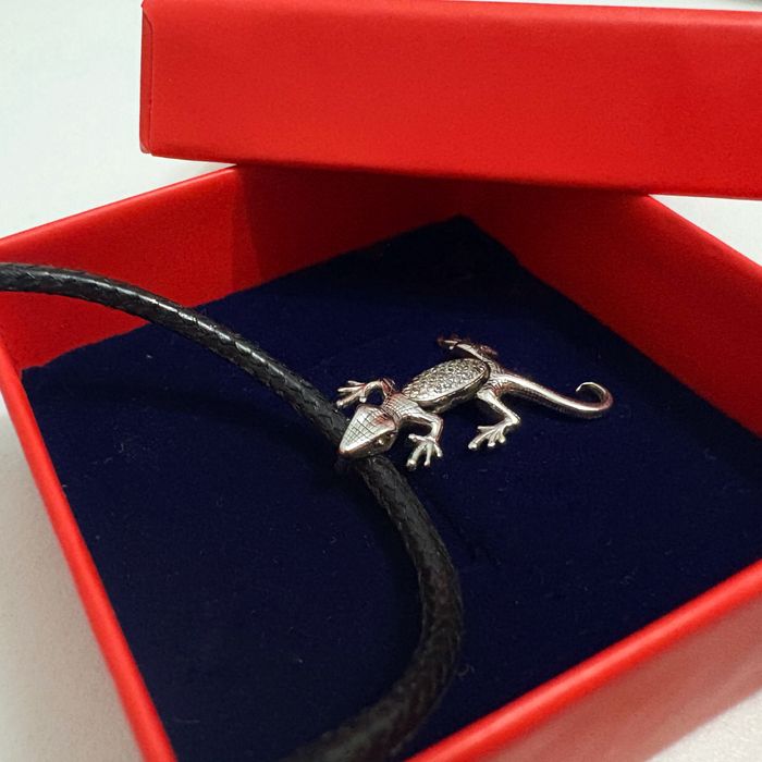 Подвеска серебряная ящерица