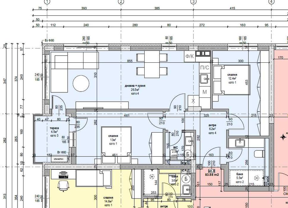 Тристаен апартамент в строеж нова сграда град Стара Загора