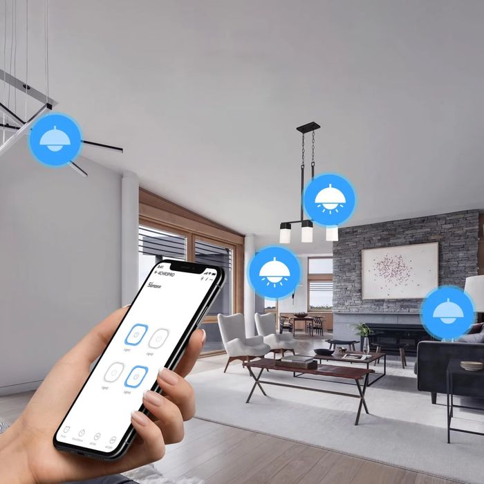 Контроллер Sonoff 4CHPROR3 (Wi-Fi, 4 канала, RF 433 МГц, DIN-рейка)