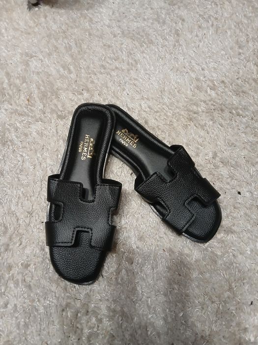 HERMES дамски кожени чехли