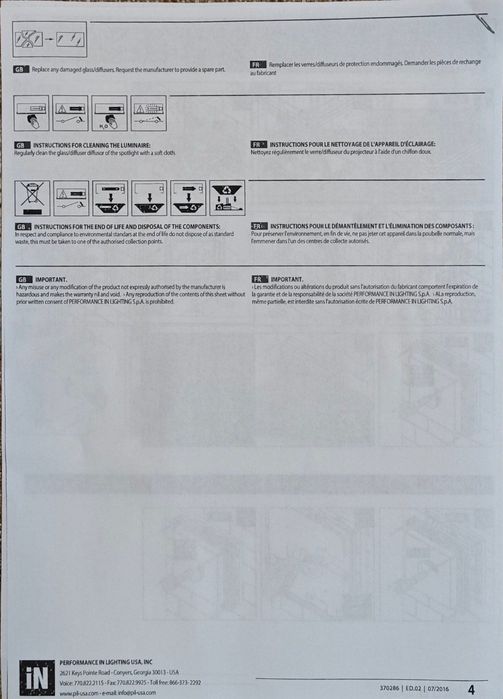 осветително тяло Performance in Lighting – Bliz Square 40