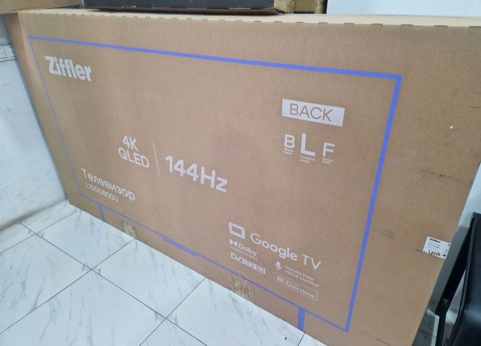 Телевизор Ziffler 65/75/85/100" 4K Smart TV – доставка бесплатно