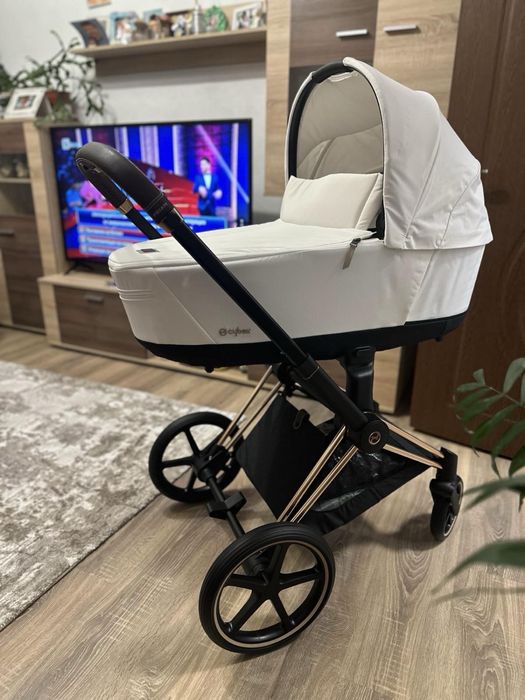Луксозна бебешка количка Cybex Priam V4 (2в1) – Rose Gold / Off White + ПОДАРЪК