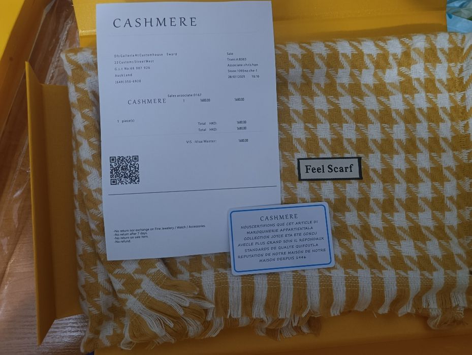 Оригинальный палантин от бренда Cashmere