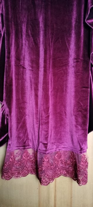 Rochie catifea dama visinie 40 M Zee Lane