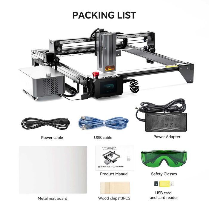 ATOMSTACK S40 48W Pro 3400лв. Max 4000лв. CNC лазер лазерно гравиране