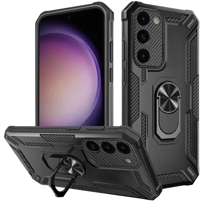 Samsung A25/A35/A55/A16/A36/A56 Husa Fashion Case Suport Metalic Silic