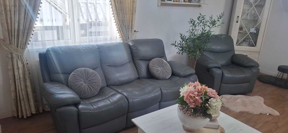 Canapea 3 locuri recliner +foltoliu