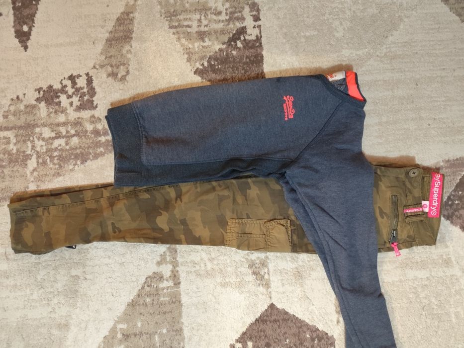 Superdry блузка и камофлажен панталон, размер Xs/S