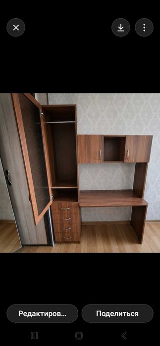 Школьный шкаф , стол вместе
