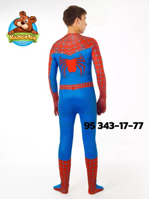 Человек паук костюм 100,130,160,180см O’rgimchak odam formasi