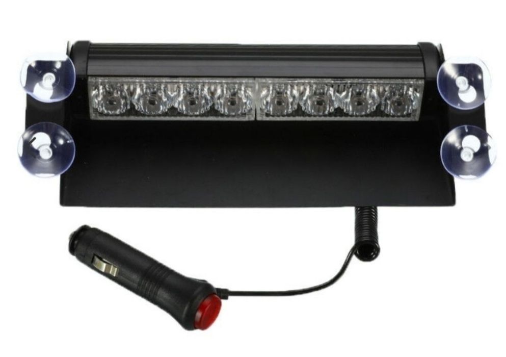 Stroboscop COB rosu albastru led auto parbriz