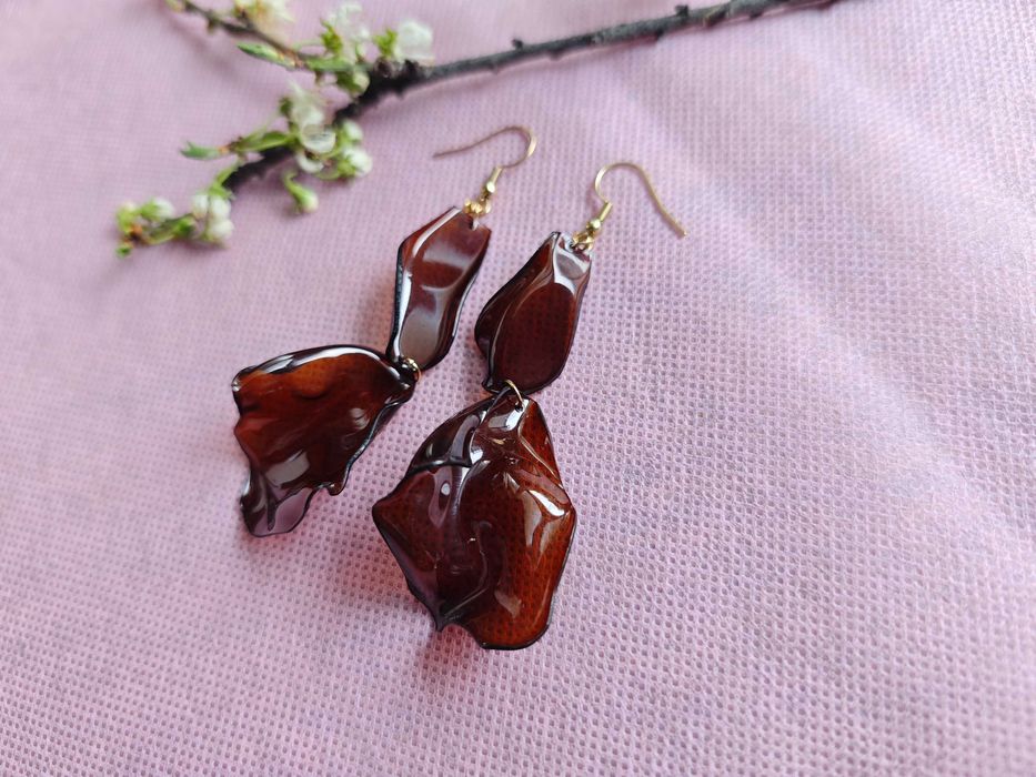 Ръчно изработени еко обеци от рециклирана пластмаса – Уникален дизайн