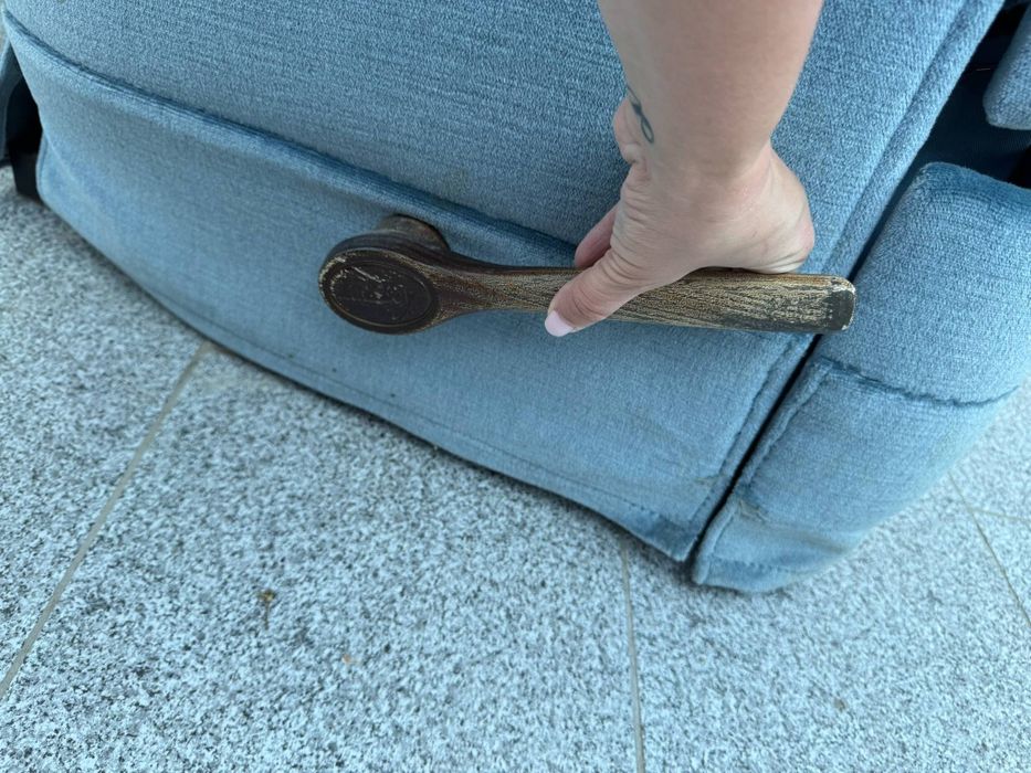 Fotoliul rabatabil lemn masiv vintage