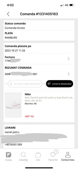 Nike Dunk low marimea 40