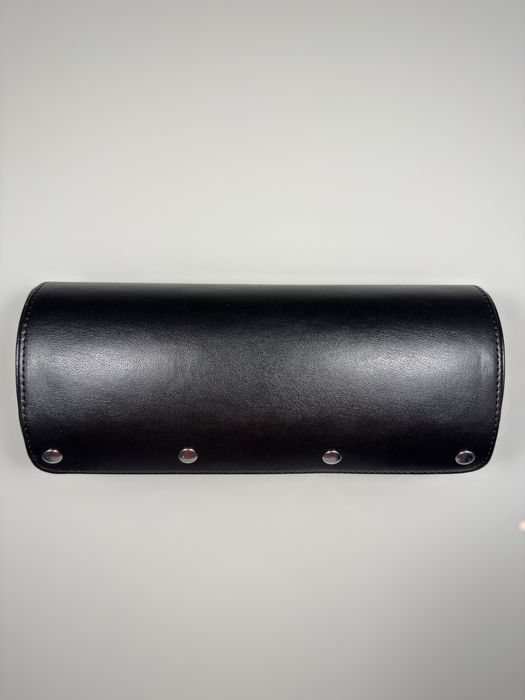 Cutie/toc de călătorie din piele neagră pentru trei ceasuri