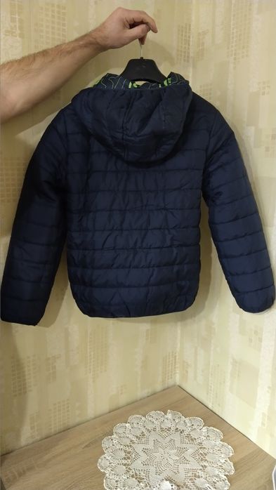 Двулицево Пролетно-есенно детско яке за момче, Размер 12 години