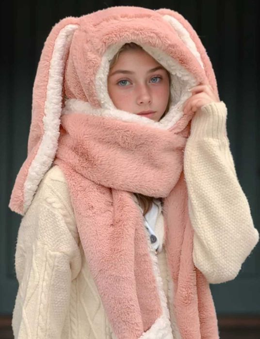 Подростковая зимняя шапочка 3 в 1.