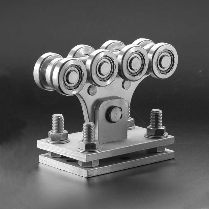 Kit poarta autoportanta in consola cu 8 role, sina galvanizata 70x60mm