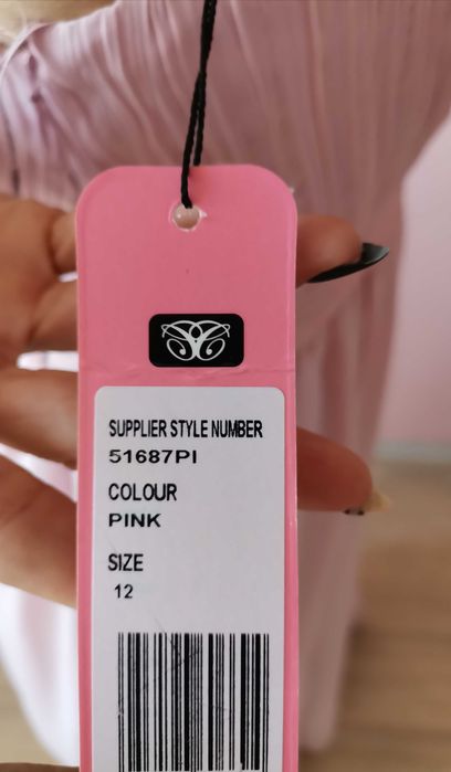 Розова бална рокля с камъни