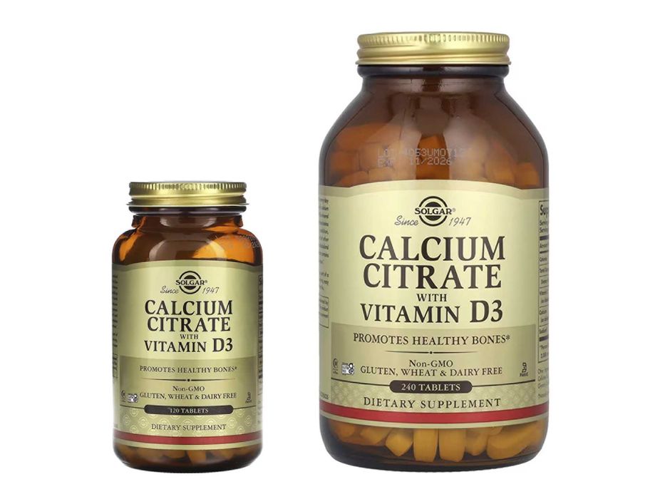 Solgar, Цитрат кальция с витамином D3, 120 таблеток