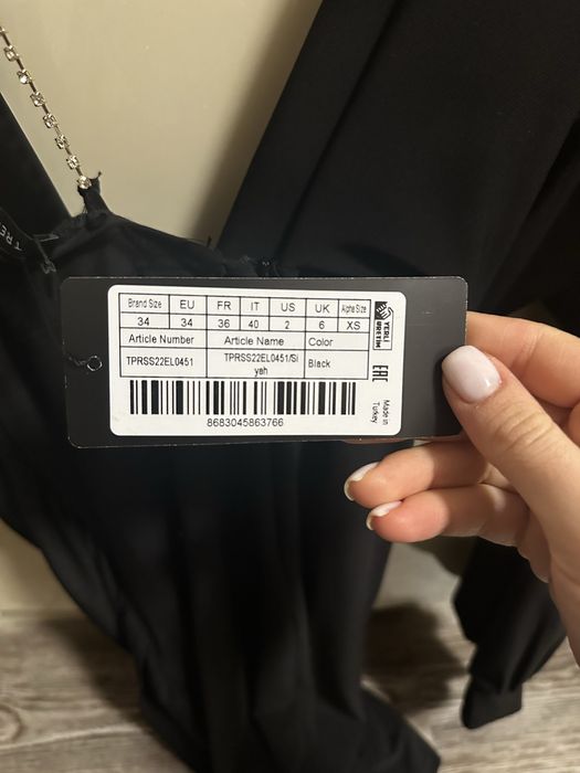 Черна рокля trendyol