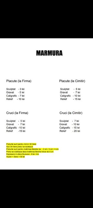 Scriu Litere pe Marmura și Granit