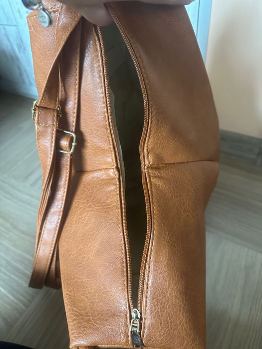 Раница-чанта естествена кожа