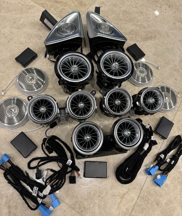 Set lumini ambimetale ventilatie Burmester Mercedes W205 W213 4D