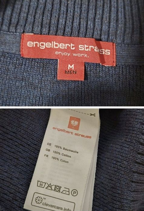 Pulover Bărbați Engelbert Strauss, Bumbac, Fermoar - M Fit L