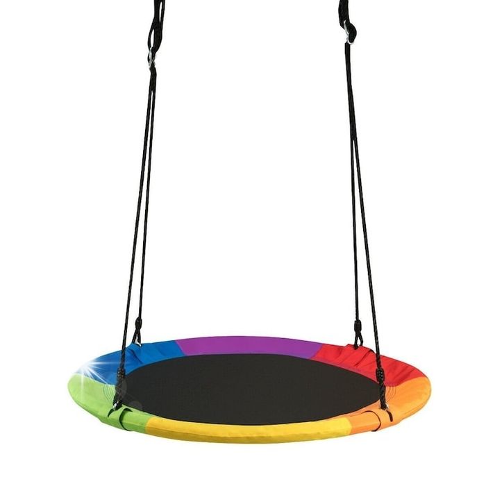 Детска люлка Costway, 100 см, многоцветна/синя, 150 кг