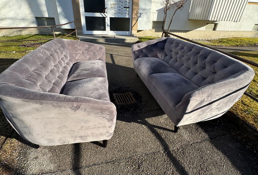 Set două Canapele tip Chesterfield