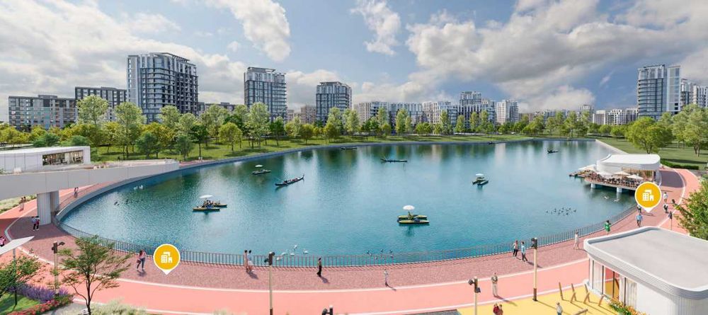 Город в городе: ЖК с парком и озером 24% скидка успейти   [ГА)