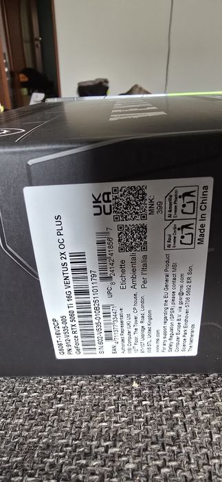 Placa Video Nvidia MSI RTX 5060Ti Ventus 2X OC Plus 16GB GDDR7 128bit Sigilat 5060 ti