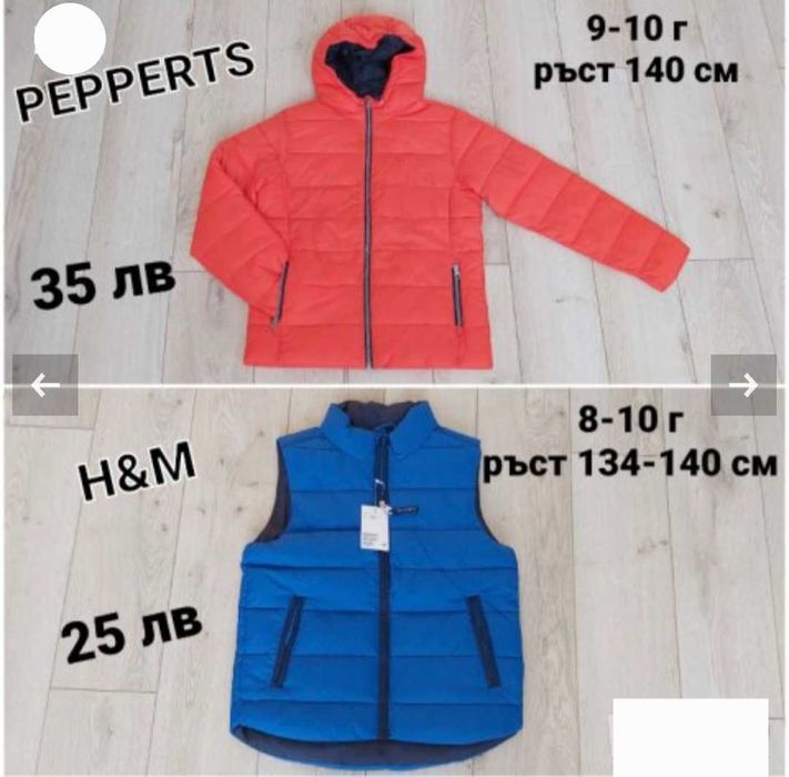 НОВИ ADIDAS,H&M,PEPPERTS,CRIVIT,KILLTEC Детска грейка и якета 8-10 г,1