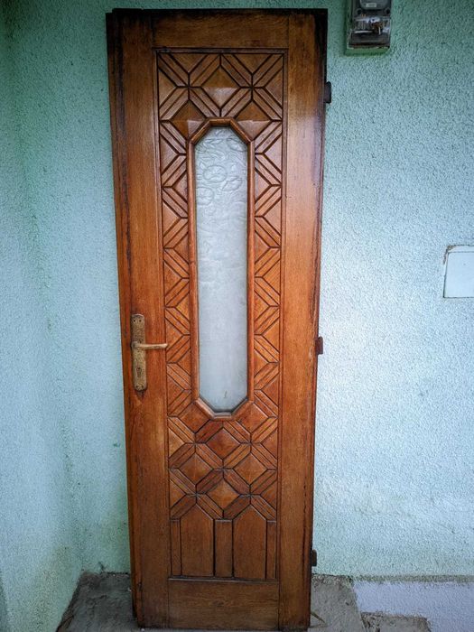 Usa intrare lemn stejar masiv 200 cm